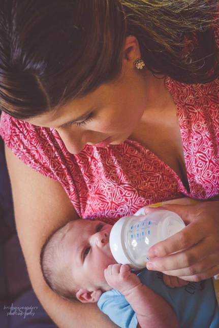 Bottle Feeding Newborn Photo